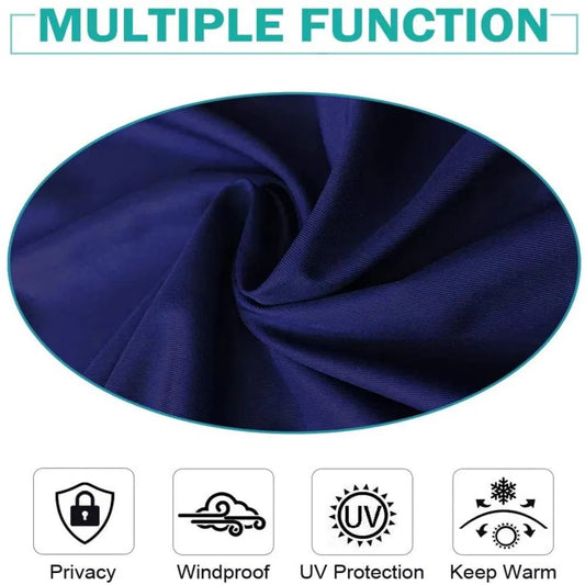 Cortinas de privacidad para exteriores | Panel con ojales azul oscuro