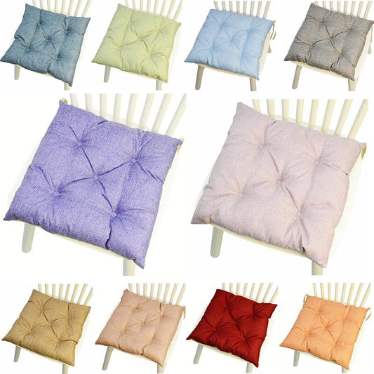 Cojín de lino para silla | Cojín cuadrado y redondo