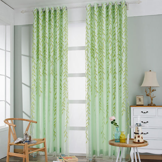 Cortinas transparentes de organza estampadas | Decoración de ventanas